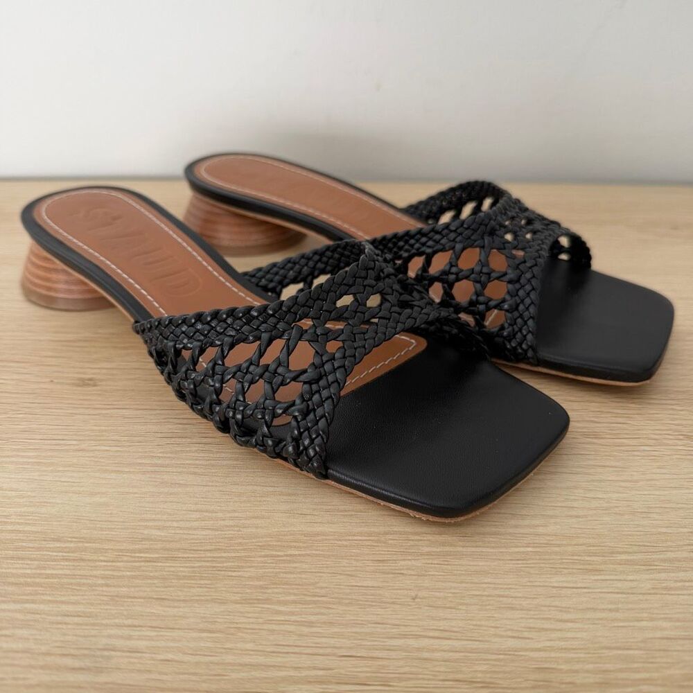 STAUD Simone Crochet Heel Black 39 Sandals - Picture 4 of 9